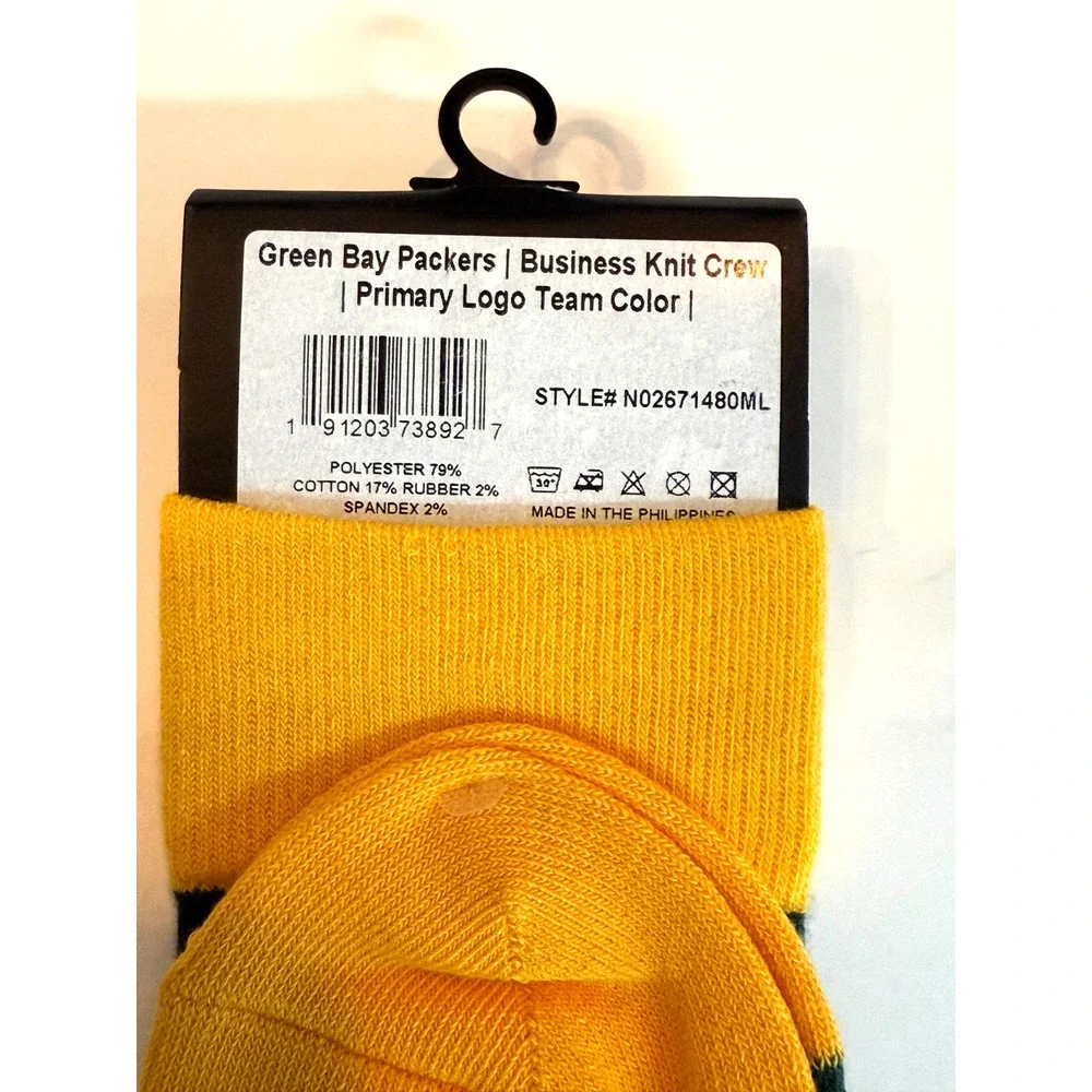 Strideline Green Bay Packers Unisex NFL Socks M/L Sizes M: 8-12 W: 9.5-13.5 NWT